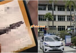 nota tulisan tangan suspek tikam pelajar