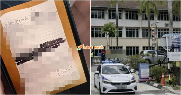 nota tulisan tangan suspek tikam pelajar