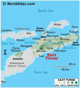 peta timor leste