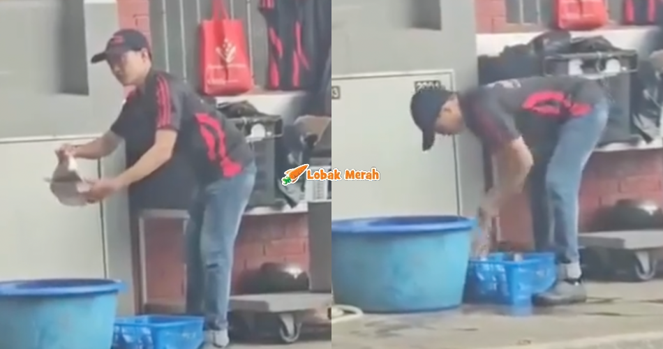 Orang Ramai Jijik Tengok Pekerja Restoran Cuci Ikan Dekat Saluran Sampah