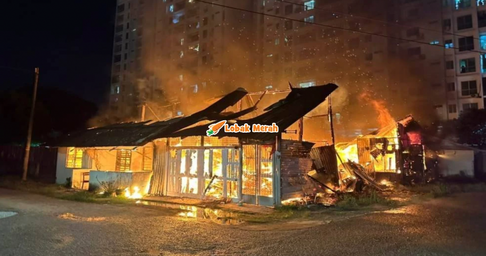 Warga Emas Melecur, 2 Unit Rumah Setinggan Hangus Dijilat Api
