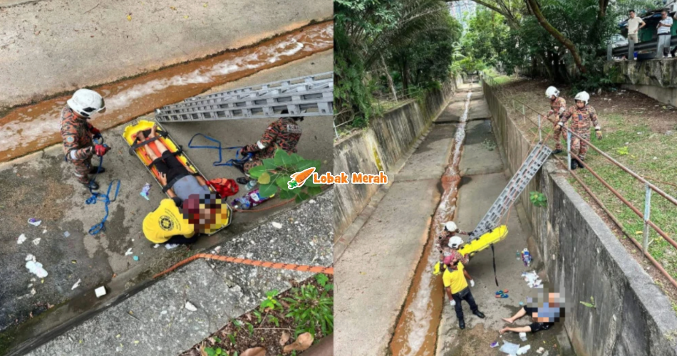 Pemandu Lori Sampah Ditemui Cedera Parah Dalam Longkang Besar, Tak Ingat Apa Yang Berlaku