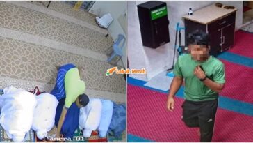 curi beg jemaah di masjid