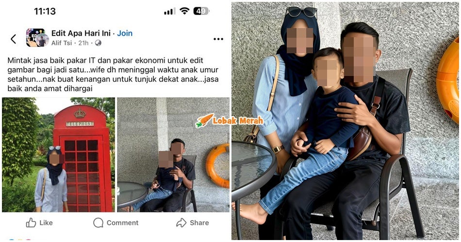 “Anak dok menyusu badan arwah” – Sebak! Isteri Meninggal Dunia Lepas Lahirkan Anak, Bapa Minta Sunting Gambar Bersama