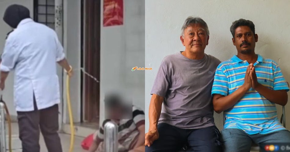 “Majikan tahan pasport & berbulan tak dapat gaji”- Ini Kisah Gelandangan Yang Disiram Air di Luar Bank Baru-baru Ini