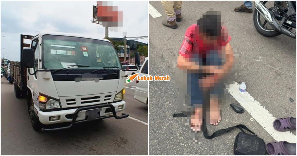 Ibu Maut Dig*lis, Motosikal Ditunggang Anak Gagal Mencelah Antara 2 Lori