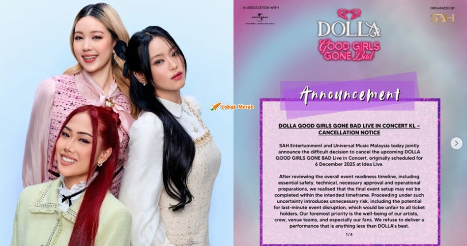 Konsert Dolla ‘Good Girls Gone Bad’ Yang Dijadualkan Berlangsung 6 Disember Ini Dibatalkan