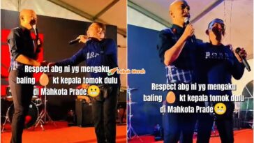 lelaki mohon maaf baling telur pada tomok