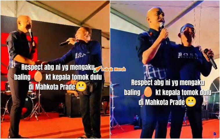 lelaki mohon maaf baling telur pada tomok