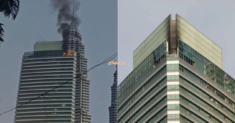 menara 3 klcc terbakar