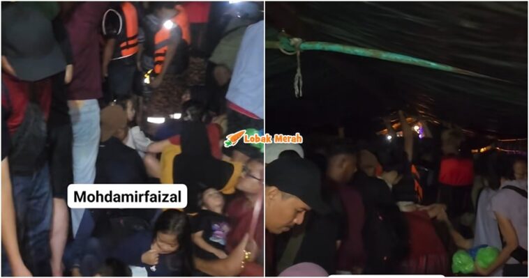 rakyat malaysia bersesak dalam lori banjir hatyai