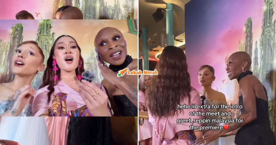 “Macam tu je dia peluk” – Aisha Retno Jumpa Ariana Grande & Cynthia Erivo, Siap Nyanyi Bersama!