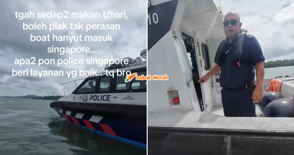 Lelaki Malaysia Tak Perasan Termasuk Perairan Singapura, Reaksi Polis Buat Ramai Terhibur