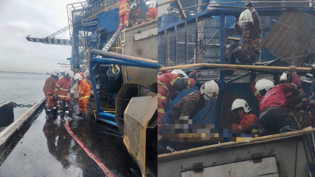 Dua Maut, Seorang Cedera Dihempap Kren Arang Batu Di Tanjung Bin Power