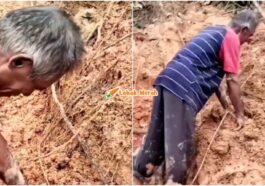 bapa cari anak hilang tanah runtuh