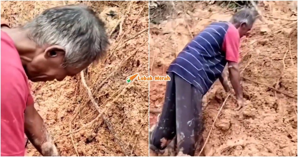 “Tuhan, tolong munculkan anak saya” – Bapa Cari Gali Anak Yang Sudah 3 Hari Hilang Akibat Tanah Runtuh