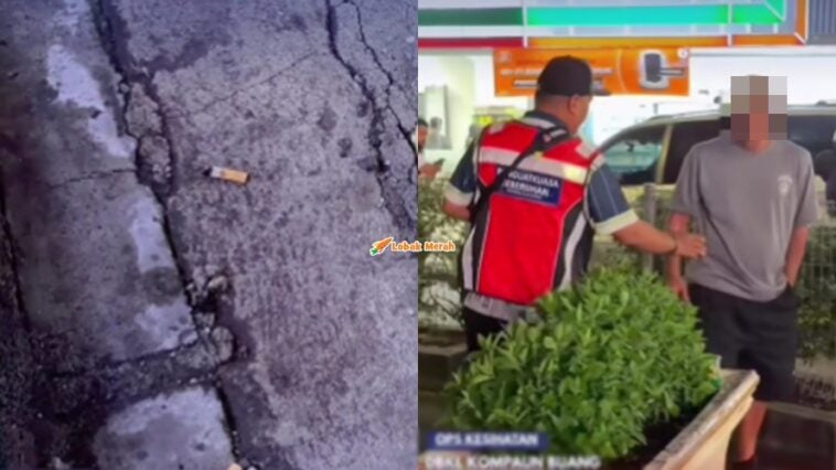 buang puntung rokok di tempat awam