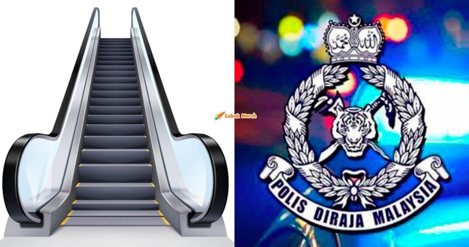 Kanak-kanak Lelaki & Seorang Wanita Cedera, Stroller Terbalik Ketika Turun Eskalator