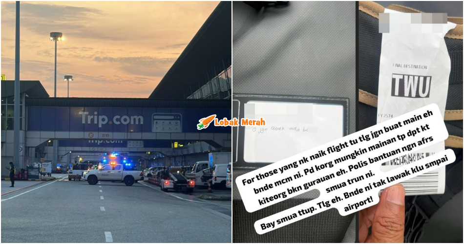 KLIA Kecoh! Individu Buat Ancaman Palsu Ditahan Polis, Beg Disangka Mengandungi Bahan Let*pan