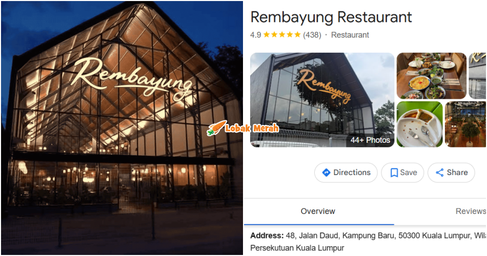 “Busuknya hati” – Restoran ‘Rembayung’ Khairul Aming Belum Buka, Tapi Sudah Terima 1 Bintang Di Google Review