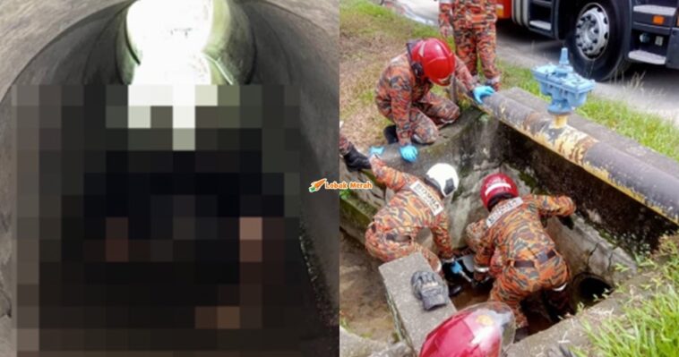 terperangkap dalam gelung longkang