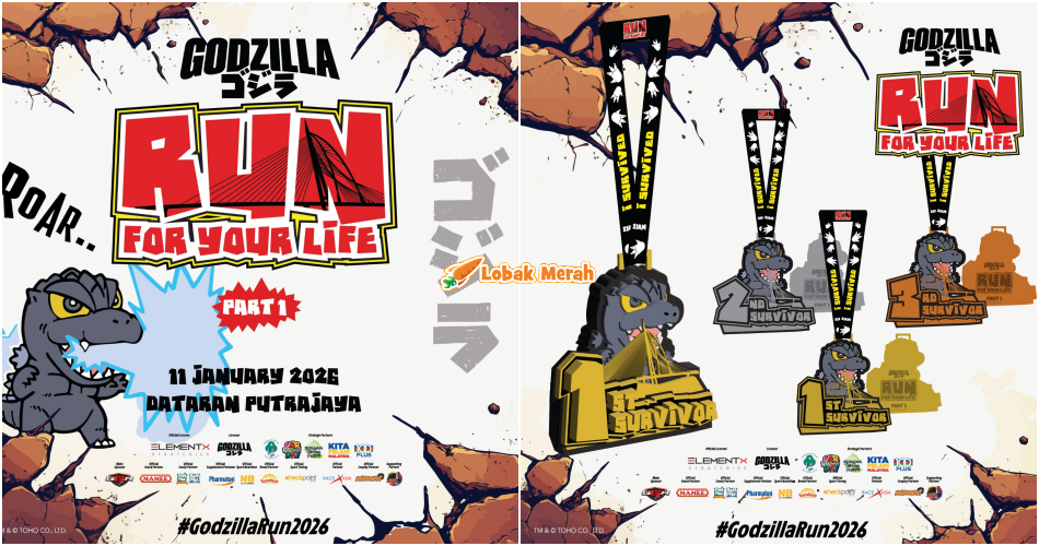 Godzilla Run ‘Run For Your Life’ Bakal Gegarkan Di Putrajaya Pada 11 Januari 2026