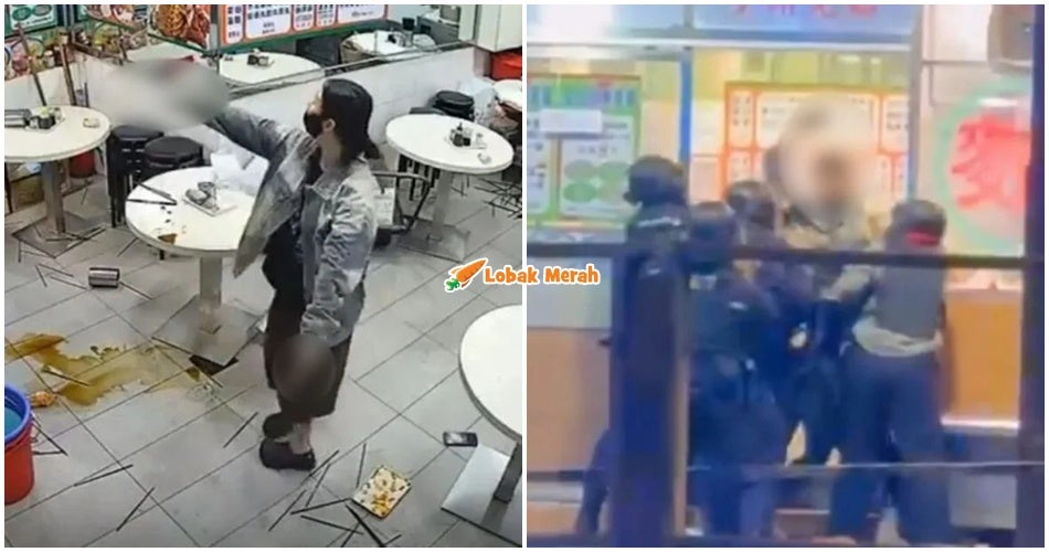 Gagal Buat Bayaran Guna Telefon Sebab Bateri Habis, Wanita Naik Angin Sampai S*rang Polis Guna P*sau