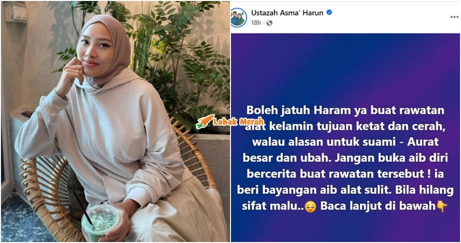 “Boleh jatuh haram ya” – Ustazah Asma’ Harun Tegur Sasha Abdul Aziz Isu Ketatkan Bahagian Sulit