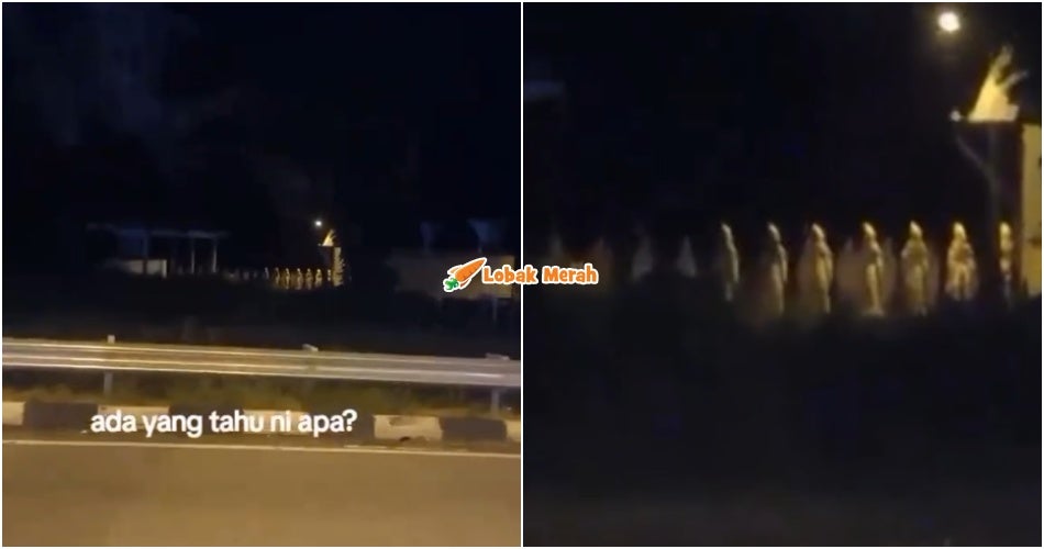 “Aaa scary!” – Nampak Patung Putih Beratur Panjang Di Tepi Jalan, Rupanya…