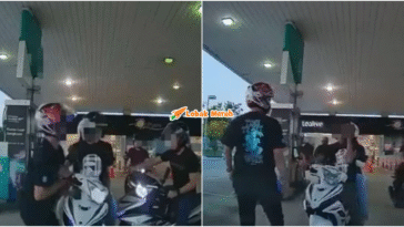 polis tampar penunggang motosikal