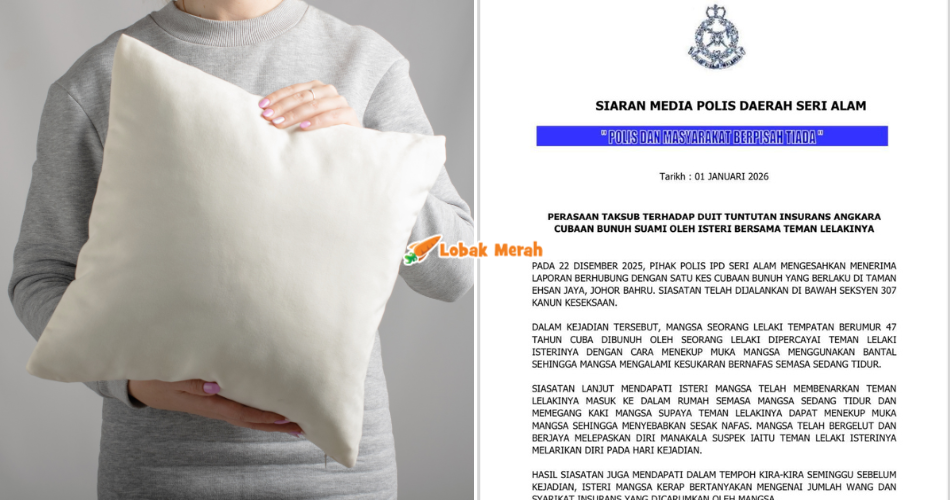 "Kerap bertanya tentang caruman insurans mangsa" - Isteri & Teman Lelaki Ditahan Cubaan B*nuh Suami Ketika Tidur