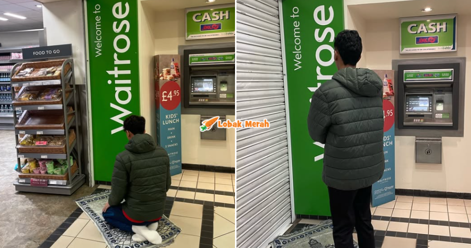 “MashaAllah” – Anak Rita Rudaini Solat Tepi Mesin ATM Di UK Tarik Perhatian Netizen