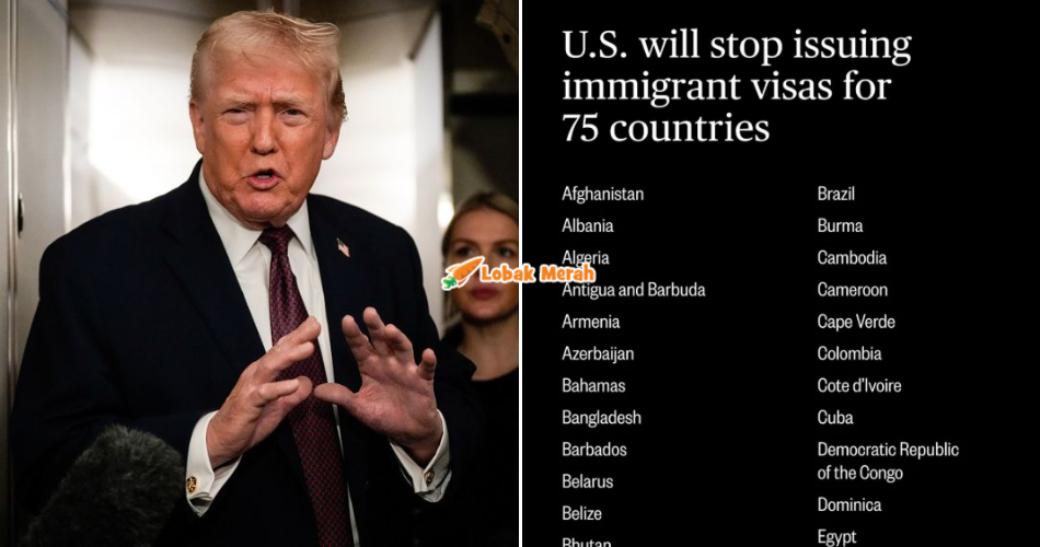 Trump Gantung Visa Imigresen 75 Negara, Thailand, Rusia & Iran Antara Terjejas