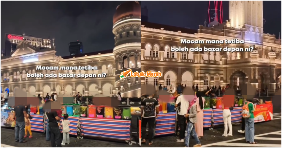 “Mula-mula jual air je…” – Tular Deretan Gerai Di Hadapan Bangunan Sultan Abdul Samad, Netizen Minta DBKL Bertindak