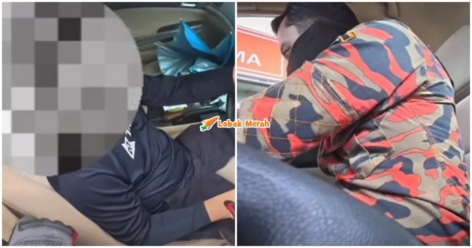 Abang Bomba Dipuji Bantu Bantu Pemandu Terbabas Akibat Lemah, Siap Bawakan Ke Hospital