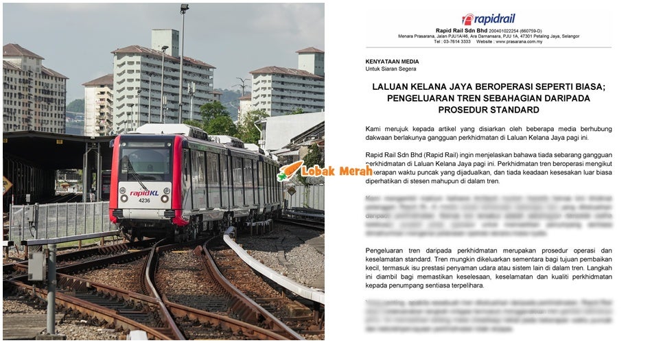 “Hanya SOP, bukan gangguan” – Rapid Rail Perjelas Isu Pengeluaran Tren