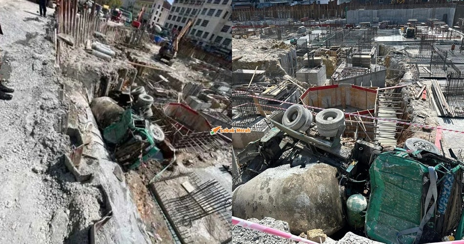 Pembinaan Diarah Dihentikan Susulan Insiden Lori Simen Jatuh Tebing