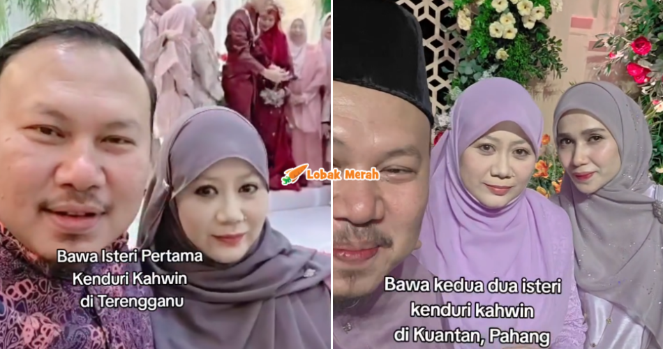 “Kalau kawin dua bagi nafkah sama rata takpa” – Netizen Puji Lelaki Bawa Isteri Pertama & Kedua Ke Kenduri Kahwin Bersama-sama