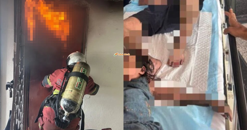 2 Beradik Berjaya Diselamatkan Oleh Bomba Dalam Kejadian Kebakar*n