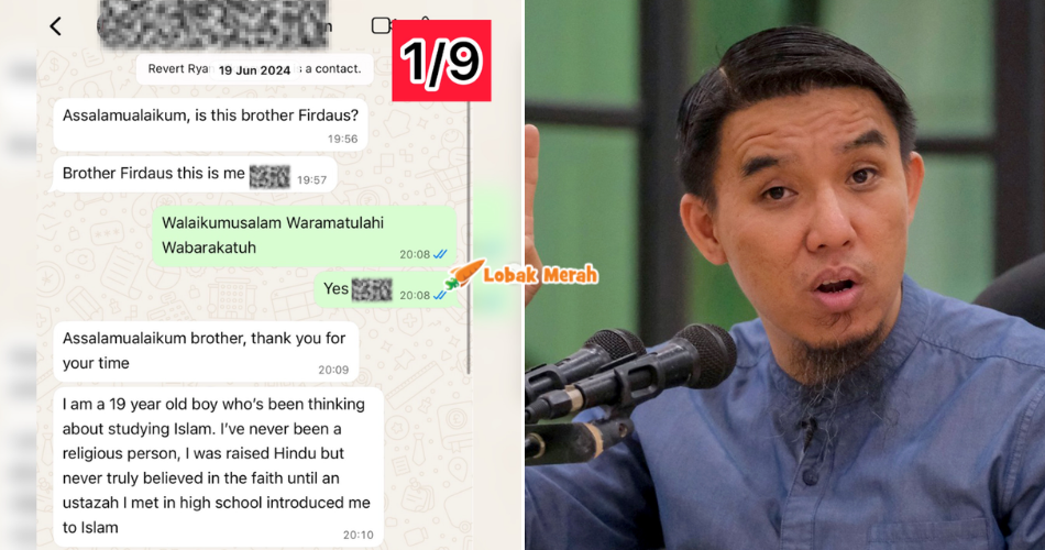 “I want to receive a hidayah” – Firdaus Wong Dedah Perbualan Dengan Individu P*jak Quran, Mula Mesej Sejak 2024