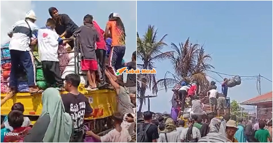 Tak Sempat Agih, Lori Bawa Bantuan Untuk Mangsa Kebakaran Di Sandakan Diserbu Orang Luar