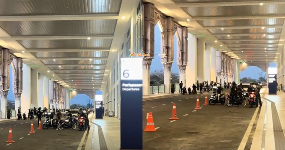 “Siap lawan arus lagi”- Sekumpulan Penunggang Motosikal Berkumpulan Ramai-ramai Di Pintu Utama Airport Kota Bharu