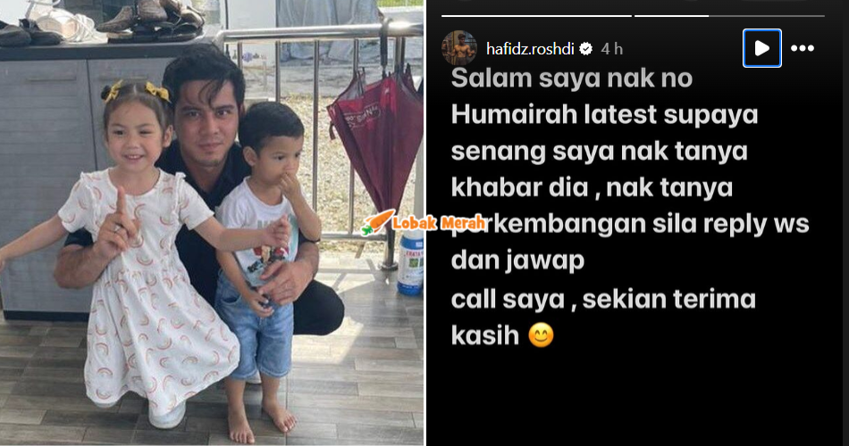 “Sila reply ws dan jawab” – Hafidz Roshdi Rayu Kepada Bekas Isteri Ingin Hubungi Anak