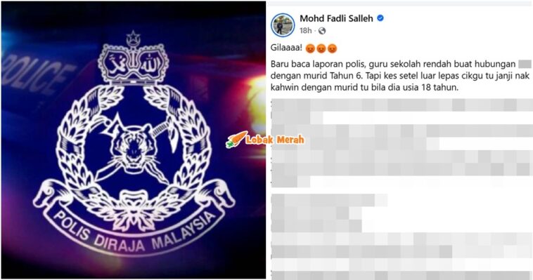 Guru Cabul Murid 12 Tahun Di Johor