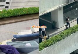 2 Beradik Jatuh Tingkat 12