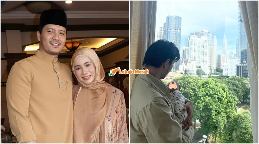 “Semoga jadi anak yang soleh” – Fattah Amin & Amira Othman Timang Anak Lelaki