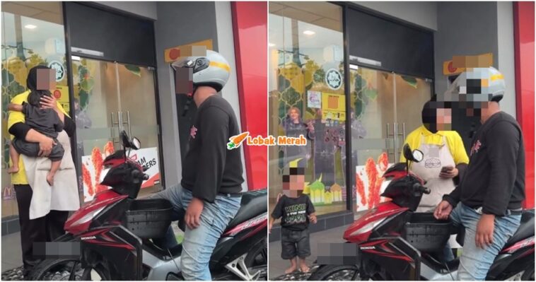 Lelaki Tengking Isteri Depan Anak Restoran Makanan Segera
