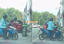 Anak Tarik Tudung Ibu Depan Pejabat Zakat