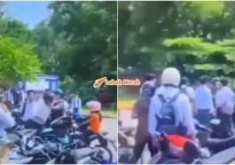 Pelajar Pukul Bapa Depan Sekolah