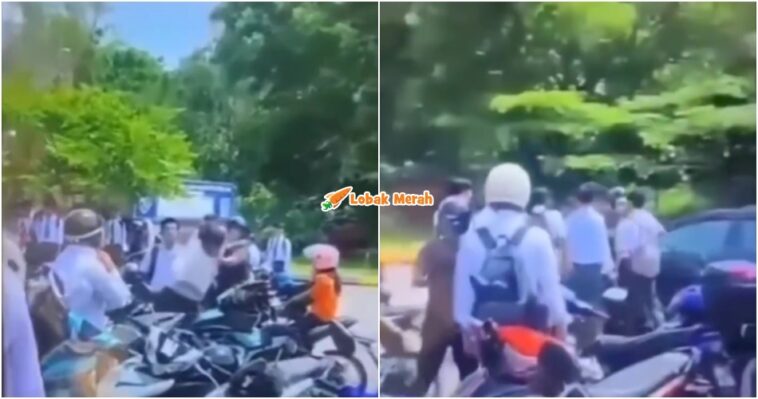 Pelajar Pukul Bapa Depan Sekolah